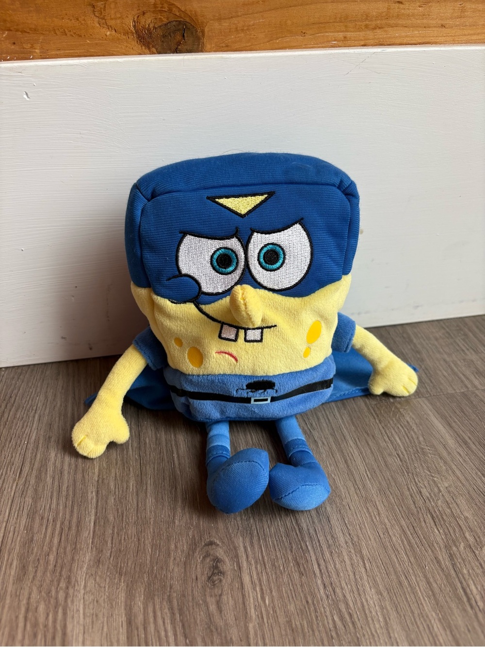 Vintage 2008 SpongeBob OfficerBob LawPants Hall Monitor Plush 9”